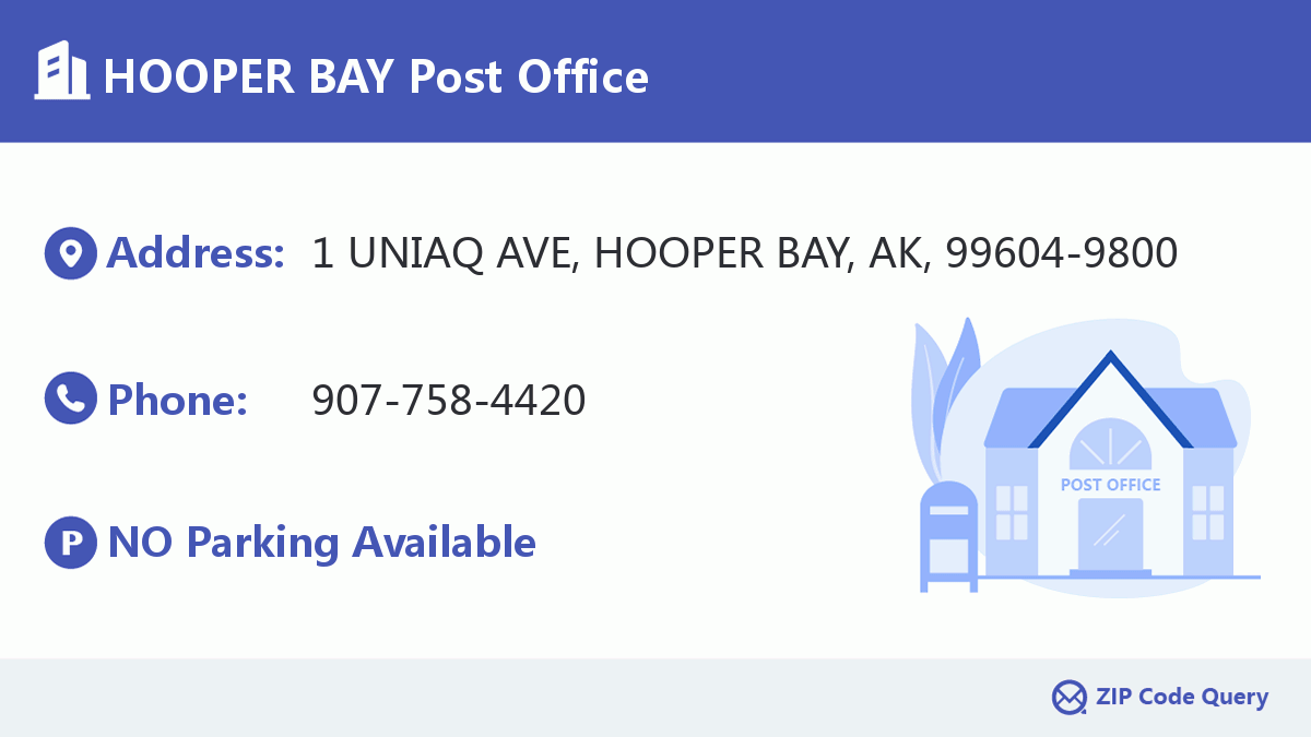 Post Office:HOOPER BAY